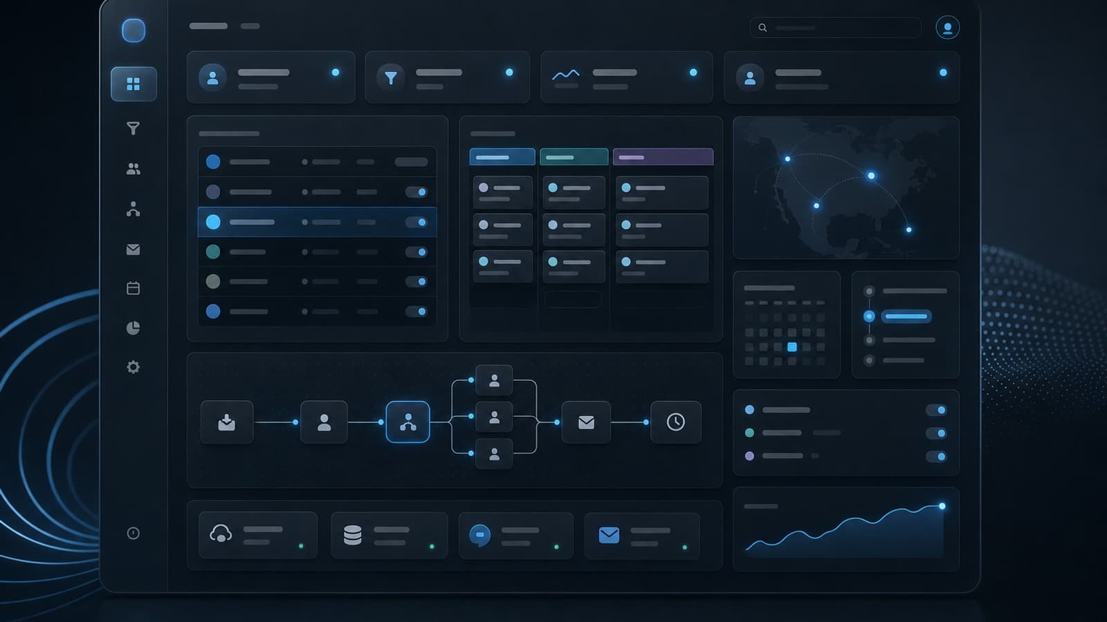 CRM integration dashboard concept