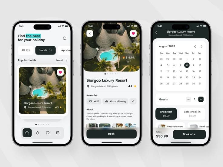 Illustrative booking calendar integration interface reference