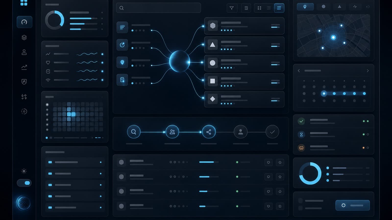 AI matching engine dashboard concept