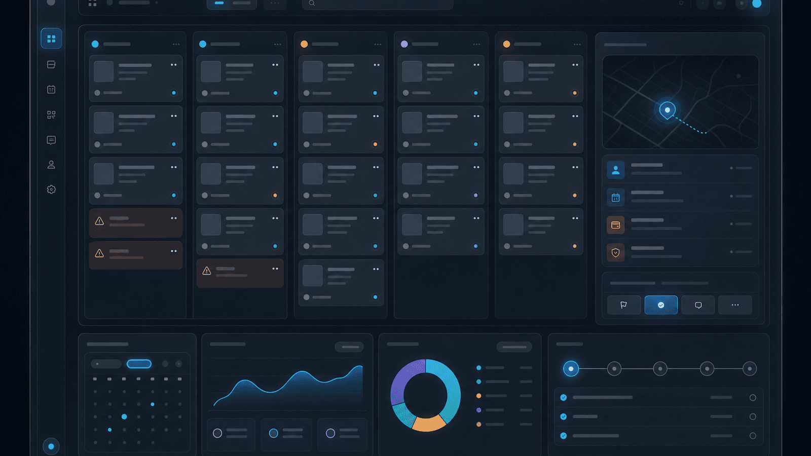Representative booking operations grid visual
