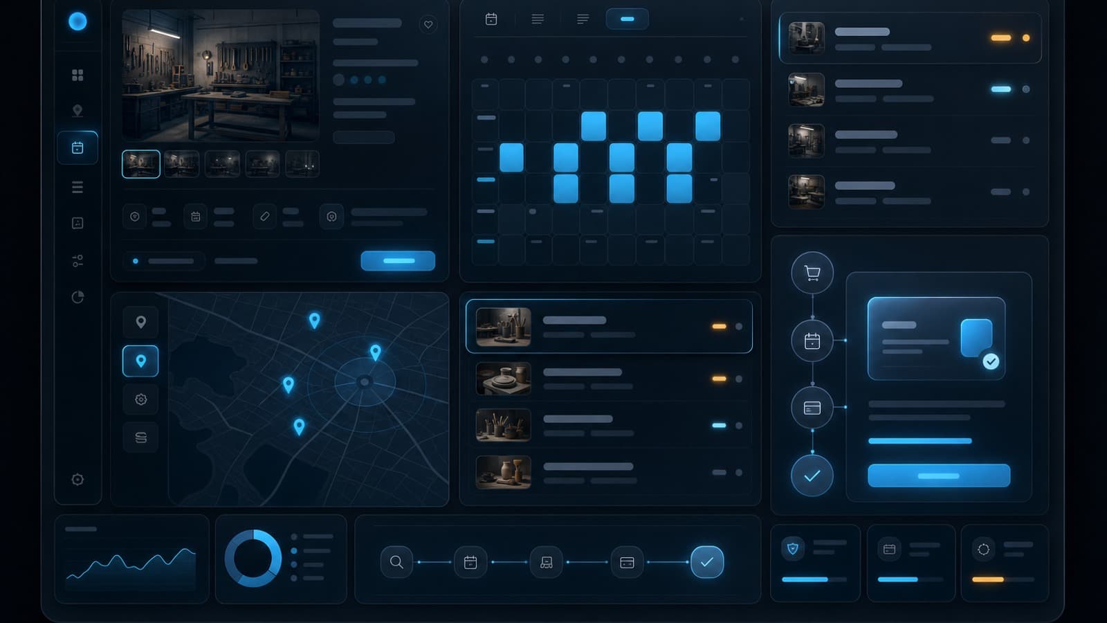 Representative workshop booking workflow visual